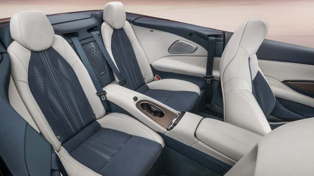 A provide of the rear seats in the brand-new Maserati EV.